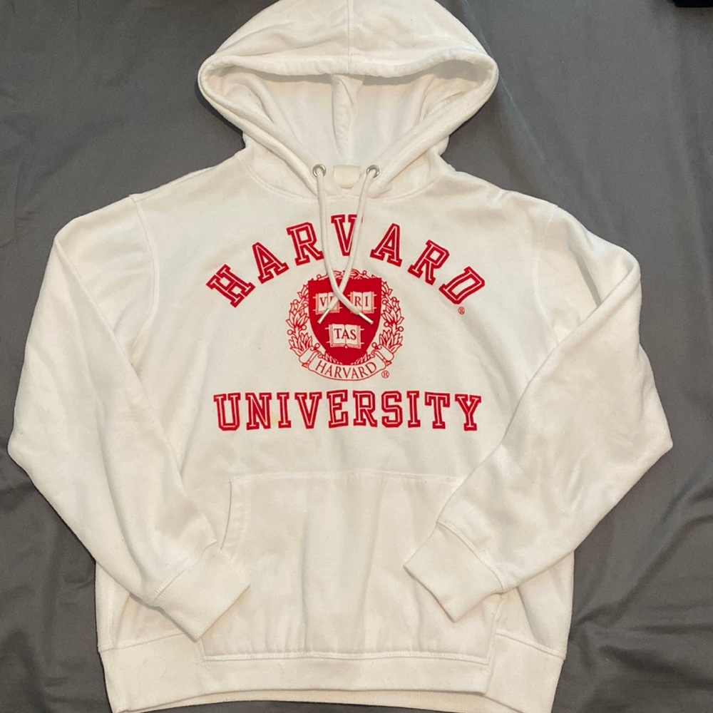 H&M x Harvard White and Red Women’s Hoodie Size Small